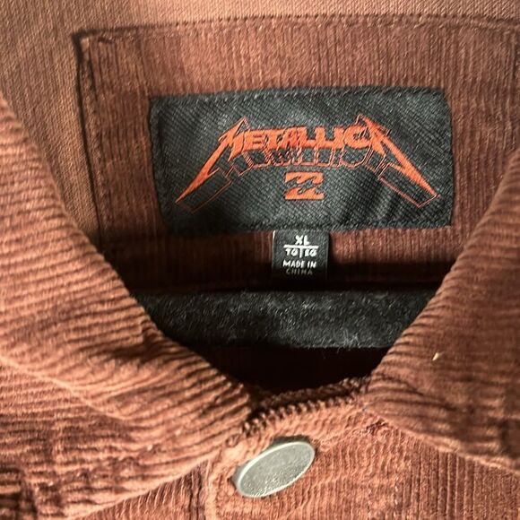 Men’s Billabong Metallic collab Master of Puppets Corduroy Jacket XL - Picture 9 of 10